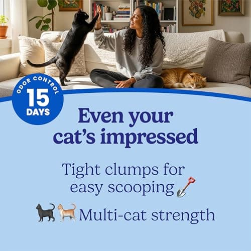 Fresh Step Extreme Multi Cat Clumping Litter with Febreze Freshness, Low Dust, Odor Control with Ammonia Block Tech, Compatible in Automatic Litter Boxes, 14 lb. Box — view 2