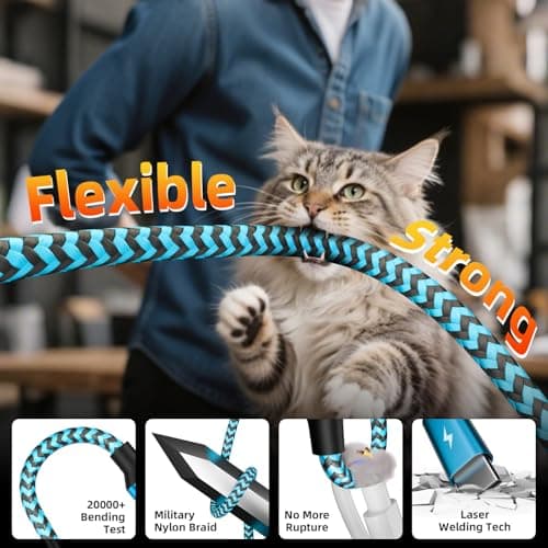 Jogrytece USB C Splitter Multi Charging Cable,USB A/C to USB C Charging Cabel, 4 in 2 Multi Charger Cord, with 4 Type-C Connectors Compatible with Cell Phones Tablets and More 1Pack 5FT — view 2