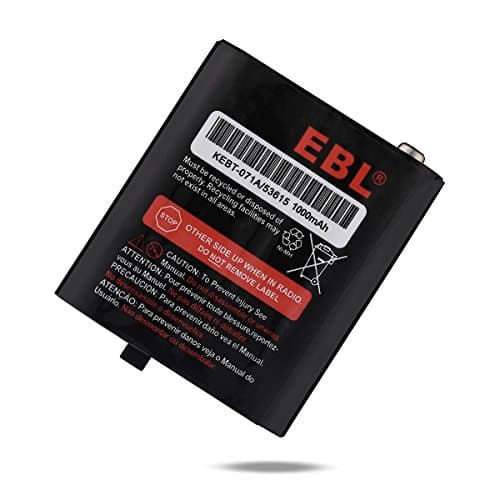 EBL 3.6V 1000mAh Rechargeable Battery Compatible with 53615 m53615 KEBTt-071-A KEBT-071-B KEBT-071-C KEBT-071-D Talkabout 5950 T4800 T4900 T5000 T5800 T9500R FV500 Series HKNN4002A HKNN4002B 2 Pack