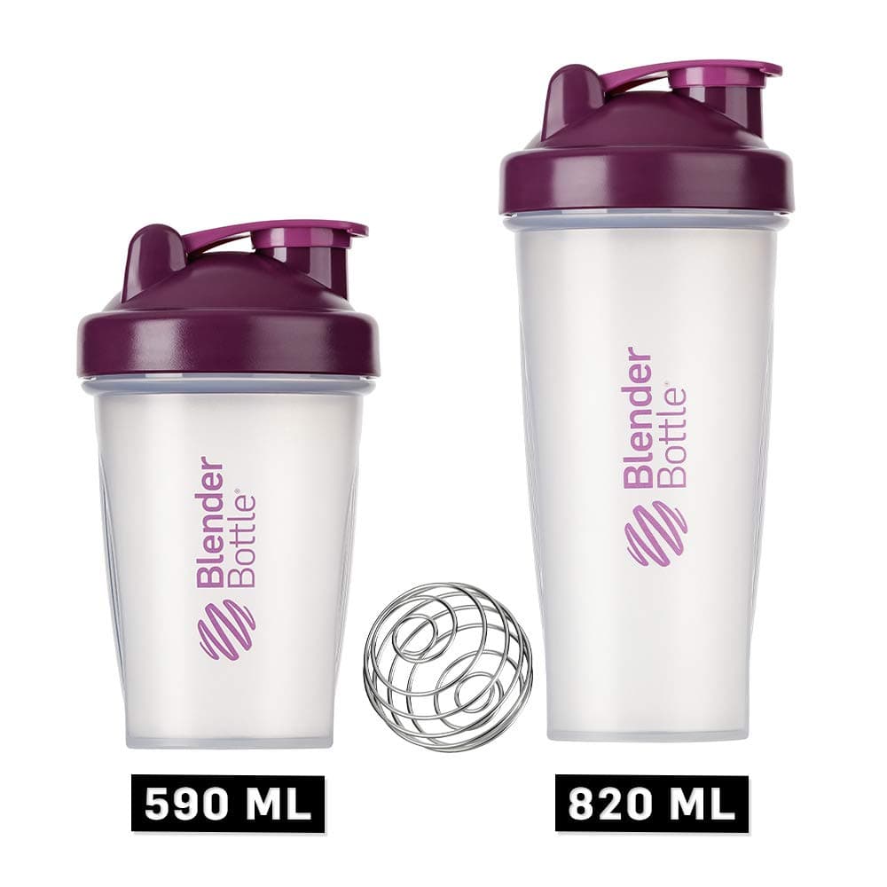 BlenderBottle Classic Botella de agua | Botella mezcladora de batidos de proteínas | con batidor Blenderball | libre de BPA | 590ml - blanco — view 5