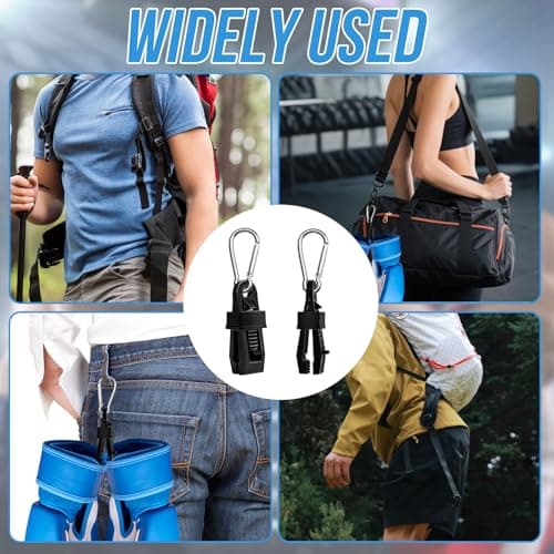 2Pcs Metal Glove Clip Holder for Boxing Bag Gloves | Strong Carabiner Clip to Secure & Carry MMA, Muay Thai Gloves on Backpack, Duffel, Luggage, Gym Bag | Boxing Accessories Organizer — view 6