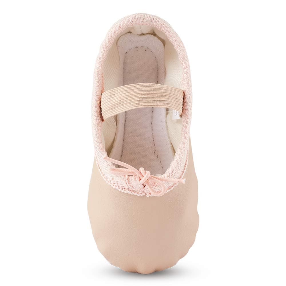 Bezioner Ballet Shoes Leather Ballet Flats Full Sole Dance Slippers for Girls Toddlers Women — view 5
