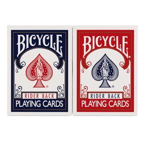 Bicycle Rider Back Playing Cards 2 Pack Poker Size Red and Blue