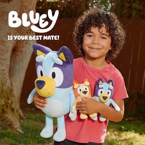 Bingo & Bluey Plush Toys 2-Pack, Soft Deluxe Fabric, Embroidered — view 5