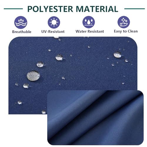FLYMEI Outdoor Cushion Cover, Patio Loveseat Cushion Covers Only, Water Resistant Patio Cushion Slip Cover (21'' X 19'' X 3'' 4Pack, Royal Blue) — view 3
