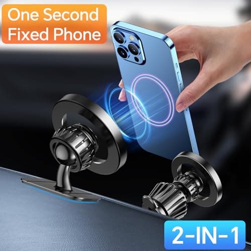 Kaistyle for Magsafe Car Mount【Strong Magnets】Magnetic Phone Holder for Car Phone Holder Mount Dash Mounted Holders Phone Holders for Your Car Accessories for Women Men for iPhone 17 Pro Max 16 15 14 — view 9