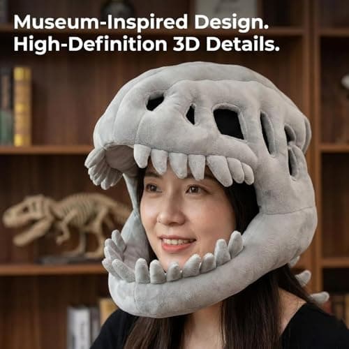 Orgone Silly Dino Plush Skeleton, Dinosaur Skeleton Costume 3D Cozy Dinosaur Plush, Huggable Softness Skeleton Costume For Dress Up, Parties Photos (Royal Blue, 31 IN) — view 5