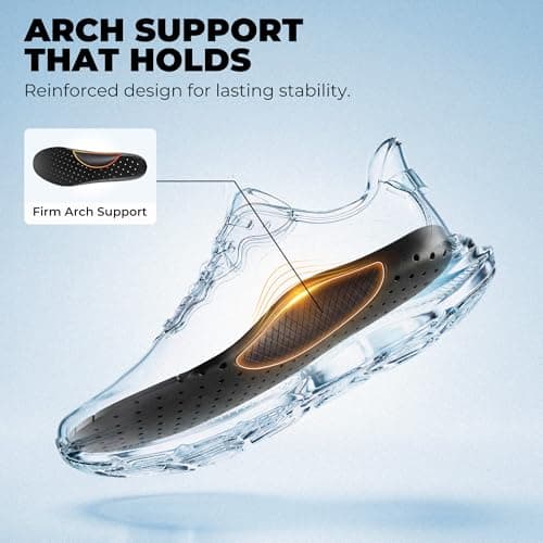 ALLSWIFIT Men's Slip On Stability Support Walking Shoes Coushioning Non Slip Breathable Comfortable Cross Trainer Workout StediCore Running Gym Fashion Sneaker,Size 10.5,Blue,SARS26011M — view 4