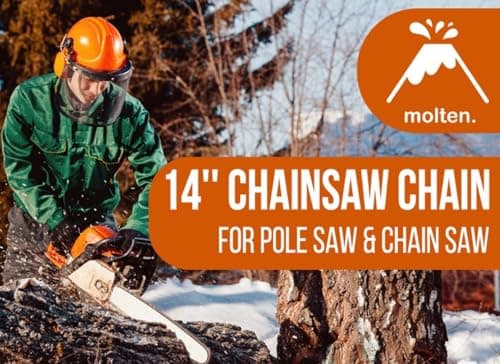 Milwaukee 14 Inch Top Handle Chainsaw Chain 3 Pack, .325'' LP .043'' Gauge 59 DL, Fits M18 Fuel 2826-20T, Dewalt DCCS674, Husqvarna, Replaces 49-16-2744, N59, DWO1DTX614 - Molten. — view 3