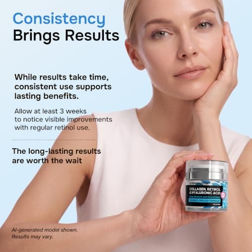 Anti-Aging Face Moisturizer with Retinol, Collagen & Hyaluronic Acid - Moisturizer Face Cream for Women & Men - Visibly Firming & Hydrating Neck Cream - Day & Night Skin Care - 1.7 fl oz — view 6