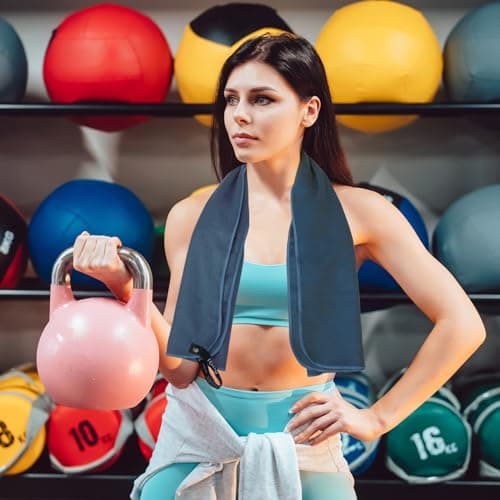 BOGI Microfiber Travel Sports Towel-Quick Dry Towel, Soft Lightweight Microfiber Camping Towel Absorbent Compact Travel Towel for Camping Gym Beach Bath Yoga Swimming Backpacking (M:40''x20''-Nblue) — view 8