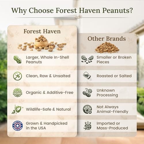 Forest Haven Premium Raw Peanuts for Squirrels – 2LB Bulk Squirrel Food – Unsalted Peanuts in Shell for Birds, Deer & Wildlife – Bonus Binoculars Included - USA Grown — view 4