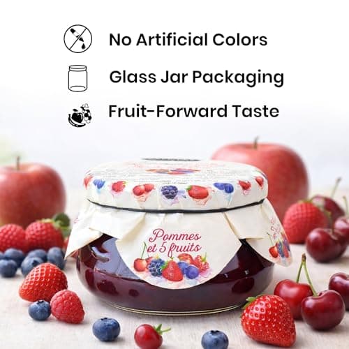 Fruit Spread Slightly Sweetened Recipe, 2 x 300 mL Glass Jar, No Artificial Flavors, Quebec Made, Caprices d’Antan (Apple Butter)