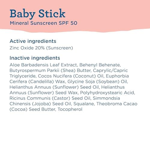 Blue Lizard BABY Mineral Sunscreen Stick with Zinc Oxide, SPF 50+, Water Resistant, UVA/UVB Protection - Easy to apply, Fragrance Free, .5 oz — view 6