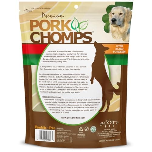 Pork Chomps Baked Pork Skin Dog Chews, 6 Inch Twists, 24 Count - Assorted Flavors - Long-Lasting Treats for Dogs - High Protein, Rawhide-Free, Low Fat, Healthy & Delicious Chews — view 6