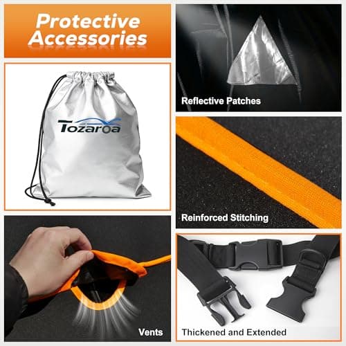 Hail Protector Car Cover for SUV(Length:191"-201") + Gift Windshield Sunshade, Multi-Layered EVA Hail Proof Car Cover, Padded Car Hail Protector Explorer, Telluride, Palisade, Pilot etc. — view 4