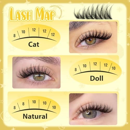 Lash Clusters Natural Eyelash Clusters 8-12MM Wispy Lash Extensions C Curve Individual Lashes Clear Band Cluster Lashes Clean Makeup DIY Lash Pack (Short Ver.) — view 4