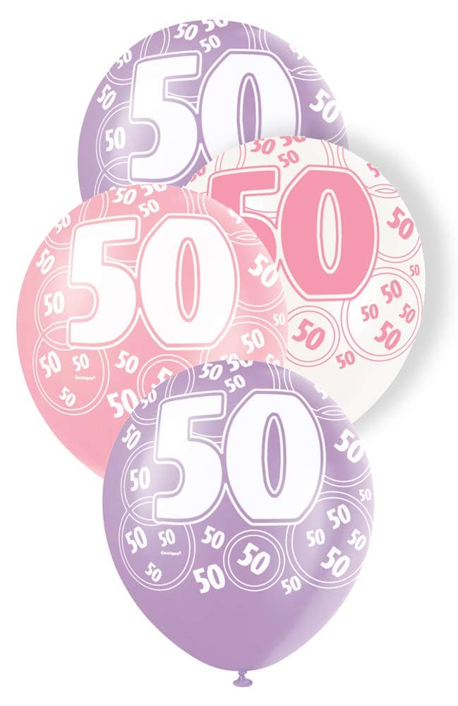Unique Party 92068 - 9ft Foil Glitz Pink Happy 80th Birthday Banner — view 245