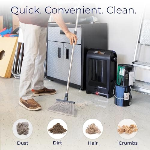 EyeVac Pro Touchless Vacuum Automatic Dustpan - Ultra Fast & Powerful - Great for Sweeping Salon Pet Hair Food Dirt Kitchen, Corded Canister Vacuum, Bagless, Automatic Sensors, 1400 Watt (Black) — view 2