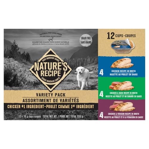 Nature’s Recipe Chicken, Chicken & Duck, Chicken & Venison Wet Dog Food Variety Pack 936 g 12 pk — view 4