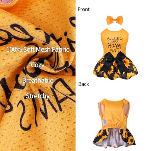 CuteBone Dog Mesh Dress Puppy Sundress Pet Outfit Summer Fashion for Small Dogs Girl Cat Clothes — view 2