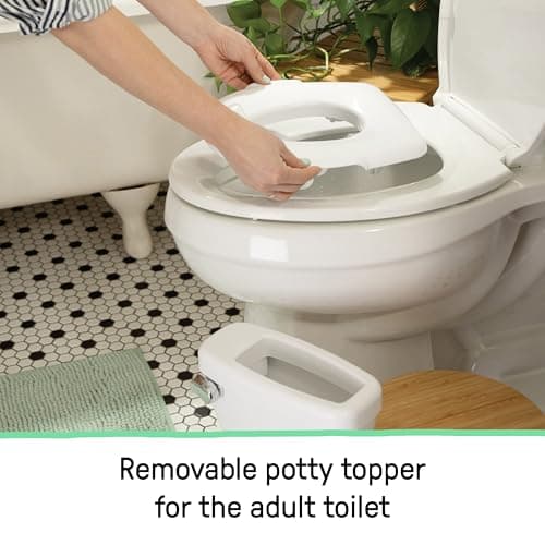Ingenuity My Size Potty Pro 2-in-1 Potty Training Toilet, Floor Potty with Removable Potty Seat for Standard Toilets, Realistic Flushing Sound, For Toddlers Ages 18+ months, Up to 50 lb — view 4