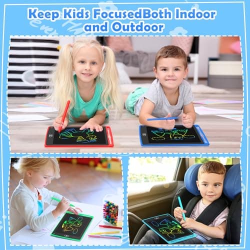 4 Pack LCD Writing Tablet for Kids, 8.5 Inch Colorful Doodle Board Drawing Tablet, Educational Learning Toys Birthday Gifts for Boys Girls Age 3 4 5 6 7 8 — view 6