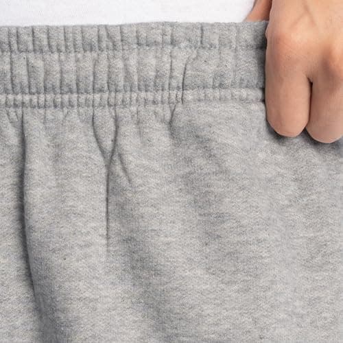 Fruit of the Loom Men's Eversoft Fleece Open Bottom Sweatpants with Pockets, Relaxed Fit, Moisture Wicking, Breathable, Grey Heather, Large — view 2