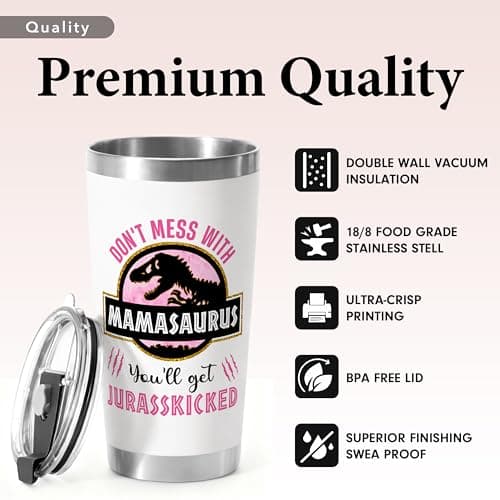 Gifts for Mom from Daughter, Son for Mothers Day, Christmas, Birthday - Birthday Gifts for Moms, Birthday Present for mom, Happy Birthdays Moms - Best Mother Tumbler 20Oz Stainless Steel Coffee Cup — view 4