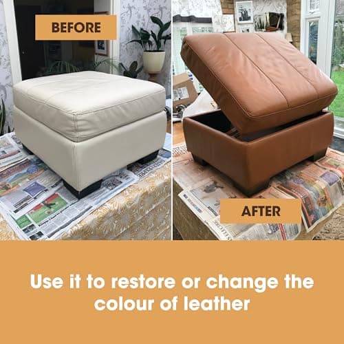 Furniture Clinic Leather Repair Paint | 2-in-1 Seal and Color | Use on Scratches, Tears, and Holes in Car Seats, Furniture | Quick and Easy Leather Repair Kit for Furniture (Cream, 50ml / 1.7oz) — view 3