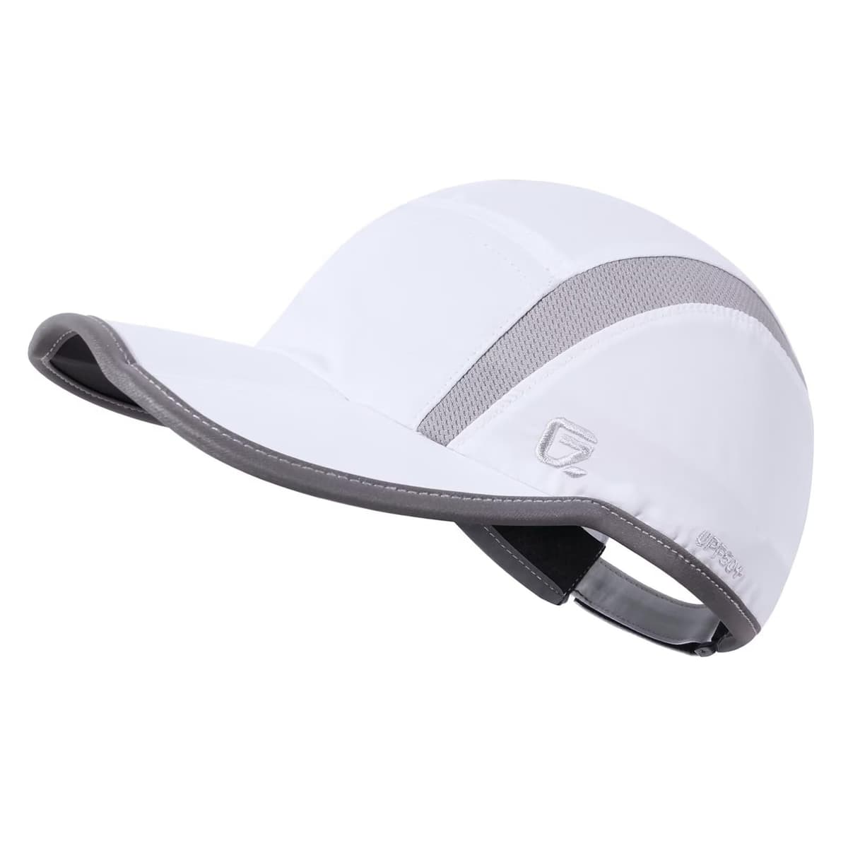 GADIEMKENSD UPF50+ Folding Outdoor Hat Unstructured Reflective Design Breathable Soft Sport Cap for Outdoor Sport