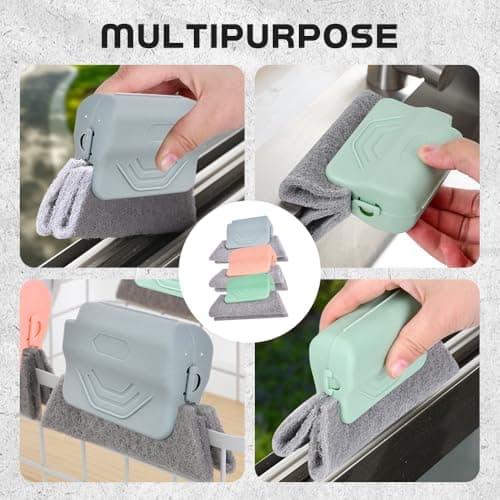 Magic Window Track Cleaner, 2025 Upgraded Handheld Cleaning Brush Set, for Window Slides Grooves, Tile Grout Lines, Shutter Slats, Car AC Vents & Narrow Gaps​ (Mix 3PCS) — view 3