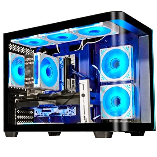 LXZ Gaming Desktop Core i7-14700F, RTX 5060 8G, 16G DDR5 RAM, 1TB NVME 3.0 SSD, Prebuilt Gaming PC, VR Ready Tower Computer for Home and Office
