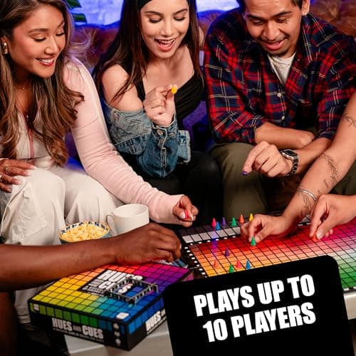 HUES and CUES - Vibrant Color Guessing Board Game for 3-10 Players Ages 8+, Connect Clues and Guess from 480 Color Squares — view 3