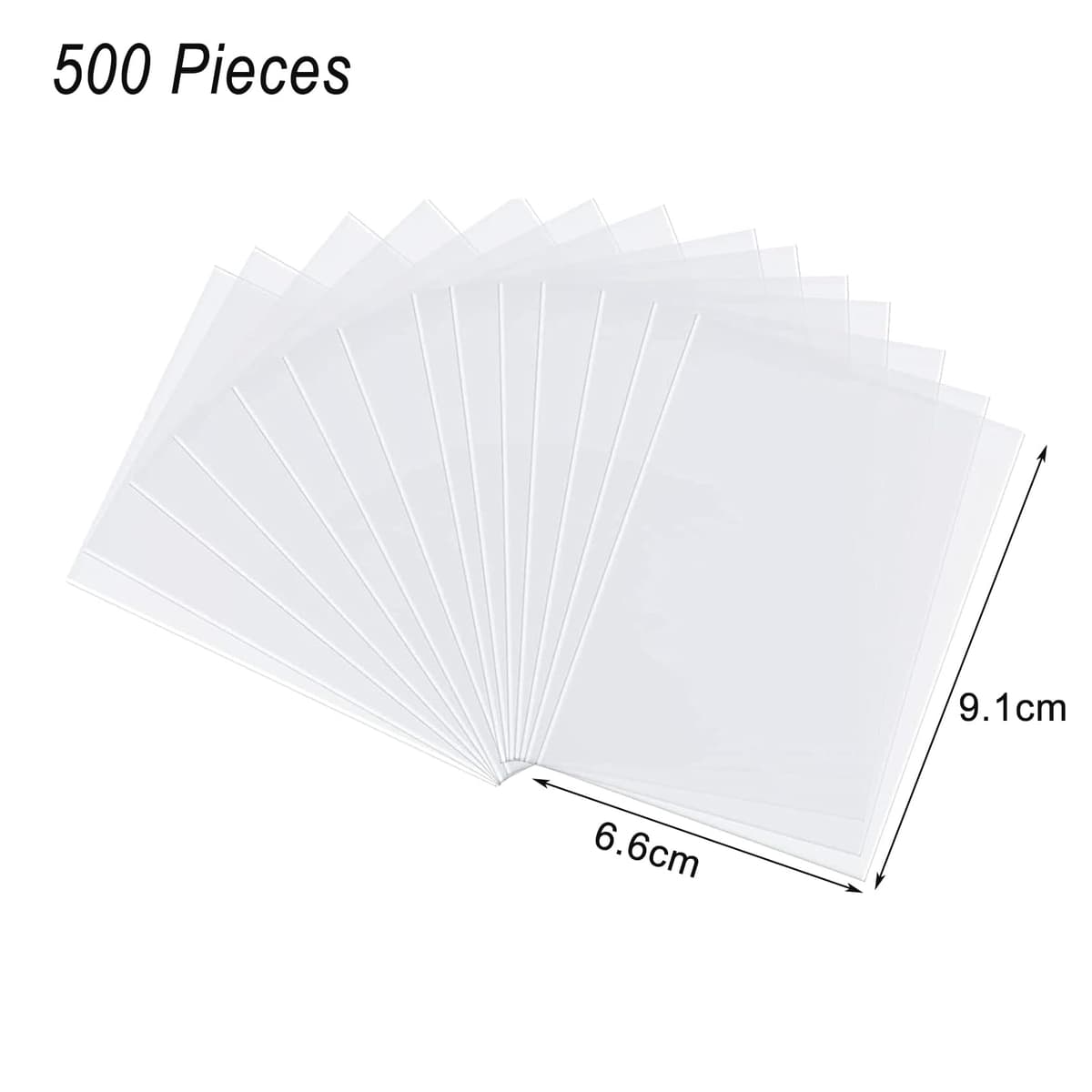500 Fundas para Cartas Estándar, 66x91mm Fundas para Cartas de Comercio, Poke-mon, Transparente Soft Sleeves, Protectoras de Tarjeta — view 2
