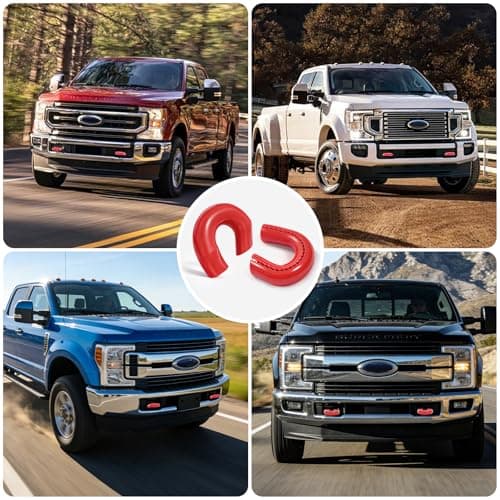 TOVIIEA Tow Hook Covers for Ford Super Duty F250 F350 F450 2017-2026 Thicken Upgrade, Tow Hitch Covers Compatible with F250/F350/F450 2017-2026 Accessories,2PCS-RED — view 5