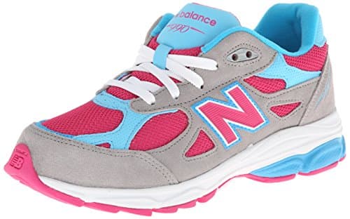 New Balance Kid's 990 V3 Lace-Up Sneaker, Silver/Blue, 6 M US Big Kid (8-12 Years)