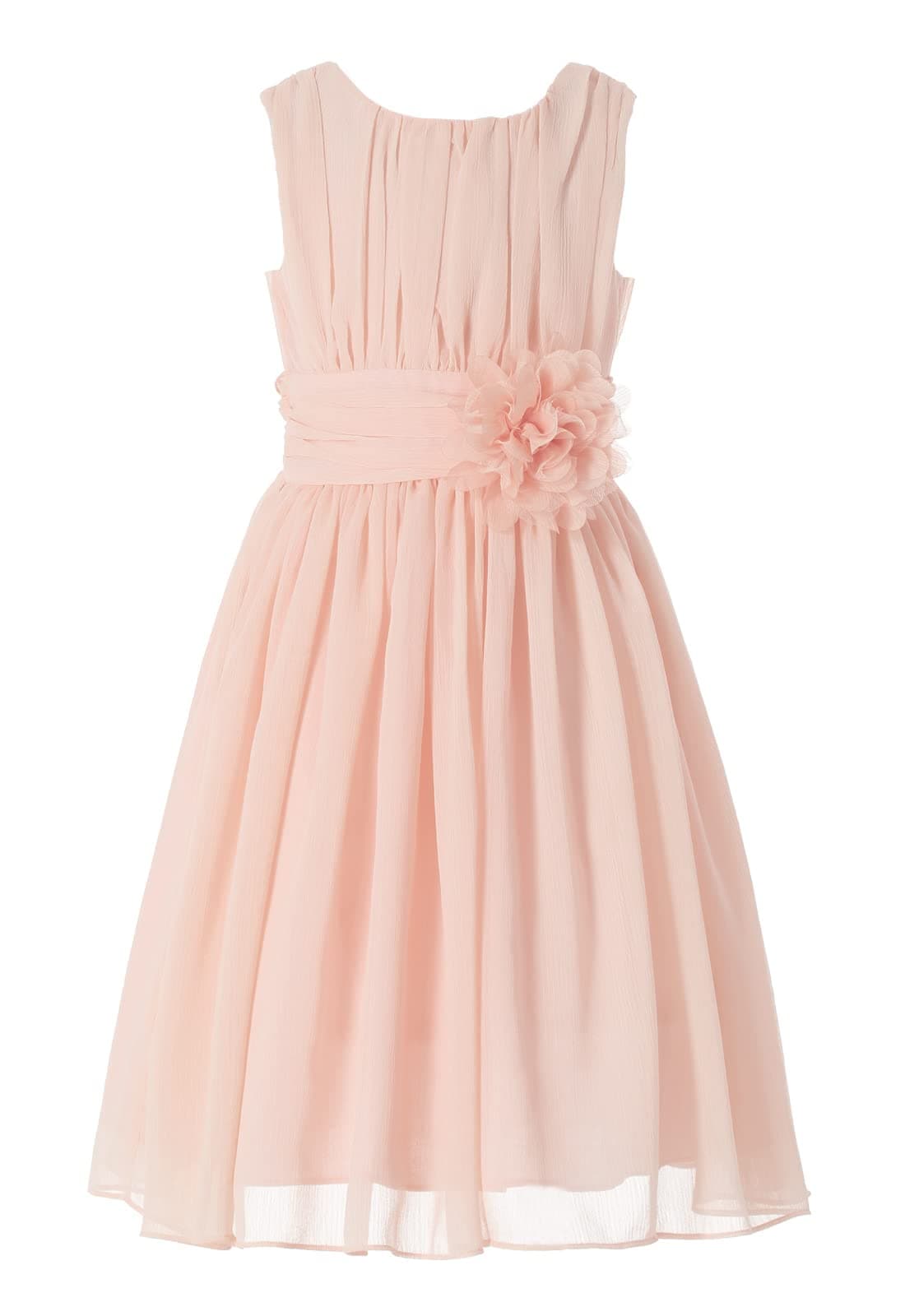 HAPPY ROSE Junior Bridesmaids Little Girls Elegant Ruffle Chiffon Summer Flowers Girls Dresses — view 5