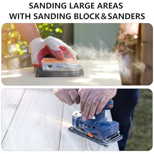 Sandpaper Assortment 120/220/400/600/800/1000/2000 Grit, 21 Sheets, 9 x 3.6 Inch Wet Dry Sand Paper, Hand Sanding Sheets for Wood Metal Automotive Sanding and Polishing — view 5