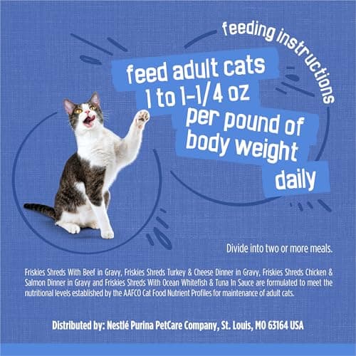 Purina Friskies Gravy Wet Cat Food Variety Pack, Savory Shreds With Beef, Turkey and Cheese Dinner, Chicken and Salmon Dinner, With Ocean Whitefish and Tuna - (Pack of 32) 5.5 oz. Cans — view 7