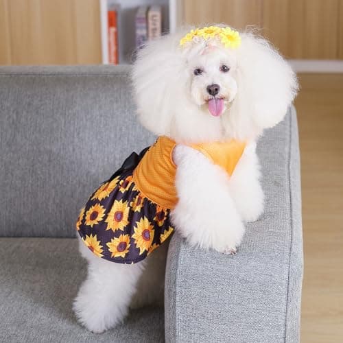 CuteBone Dog Mesh Dress Puppy Sundress Pet Outfit Summer Fashion for Small Dogs Girl Cat Clothes — view 5