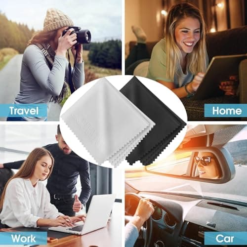 LOJWRY Glasses Cleaning Cloth 30 Pcs - 6*7in, Ultra Soft, Individually Wrapped, Streak-Free, Microfiber Eyeglass Cleaning Cloth for Eyeglass, Screen, Readers, Sunglasses, Laptops, Tablets, Phones Etc. — view 4