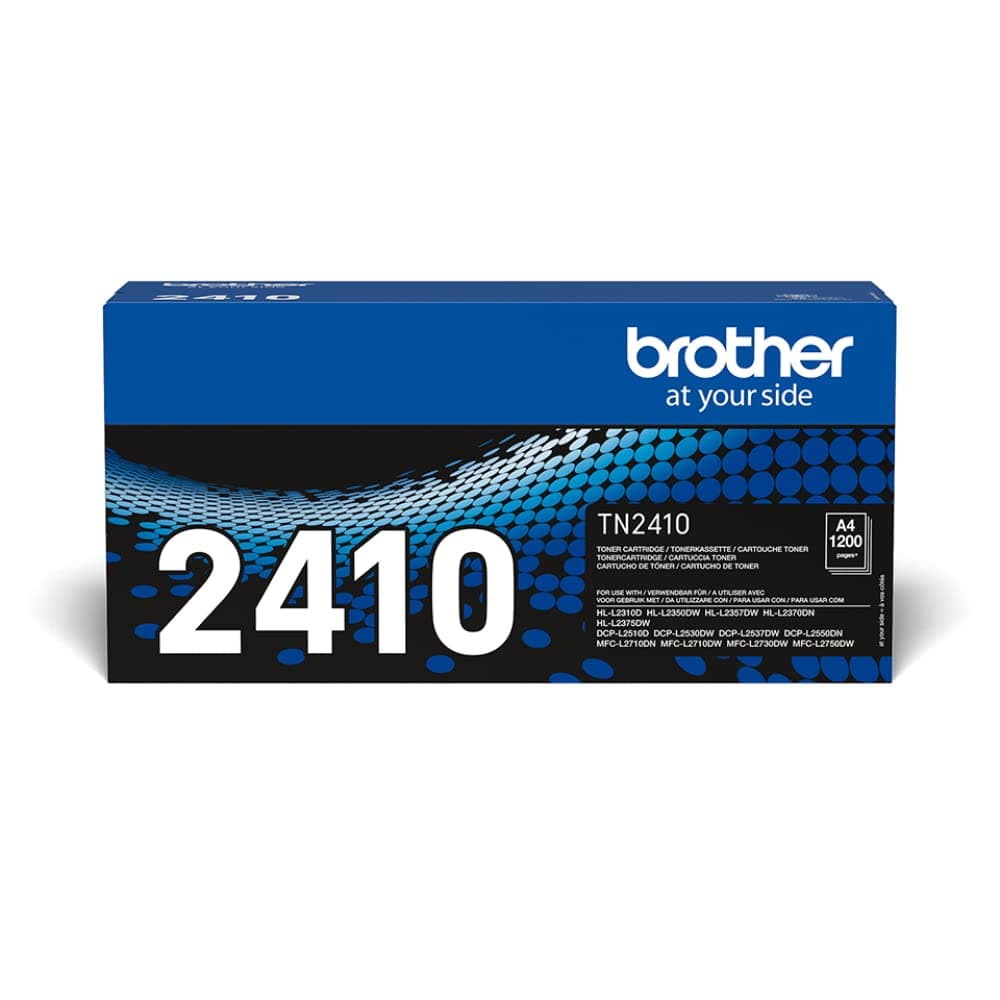 Brother TN2410 Tóner negro para las impresoras: HLL2310D, HLL2350DW,HLL2370DN, HLL2375DW, DCPL2510D, DCPL2530DW, DCPL2550DN, MFCL2710DW, MFCL2730DW, MFCL2750DW