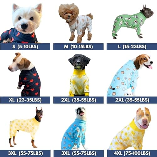 Spark Paws Dog Pajama, Dog Recovery Suit Male, Onesie, Ultra-Soft and 4-Way Stretch, for Small Medium and Large Breeds - Planets - 3XL