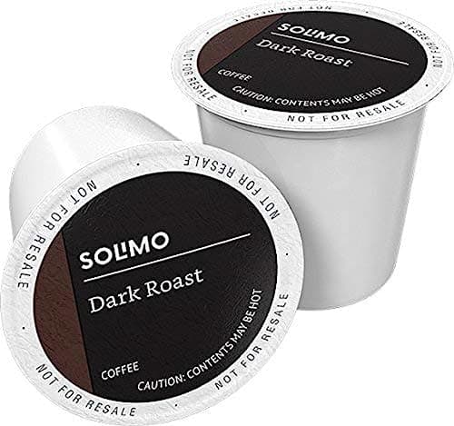 Amazon Brand - Solimo Dark Roast Coffee Pods, Compatible with Keurig 2.0 K-Cup Brewers 100 Count