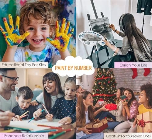 Elderly Couple Paint by Numbers Kit for Adults,Love DIY Peinture a Numero on Canvas, Color by Numbers,Large Adult Paint by Number for Gifts,Home Wall Decor — view 4