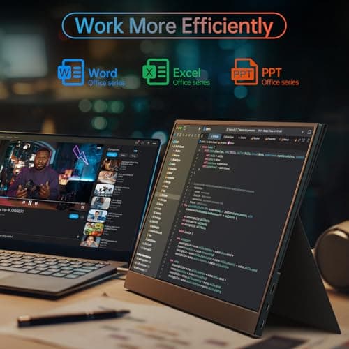ForHelp True 4K Portable Monitor - 15.6inch UHD 3840×2160 100% sRGB USB-C HDMI External Second Monitor Portable IPS Screen Computer Display with Speakers for Laptop MacBook Switch PS5/4 Xbox — view 4