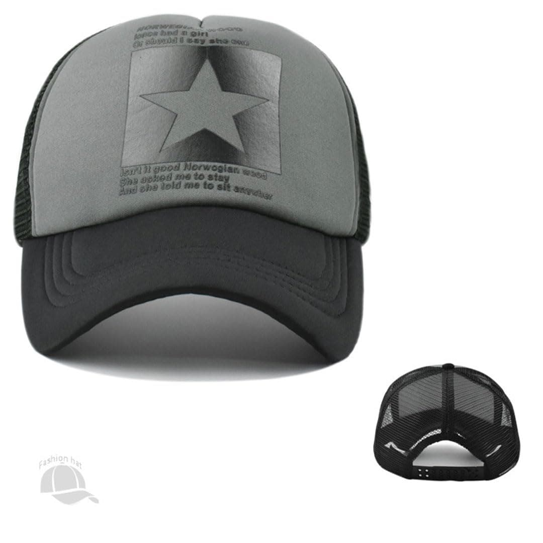 Gorras de Hombre Beisbol Pentagrama de Malla Respirable Gorra el Sol Moda Bordado Gorra Running Cierre de Hebilla Malla Ajustable Sombrero Verano Gorra Beisbol — view 4