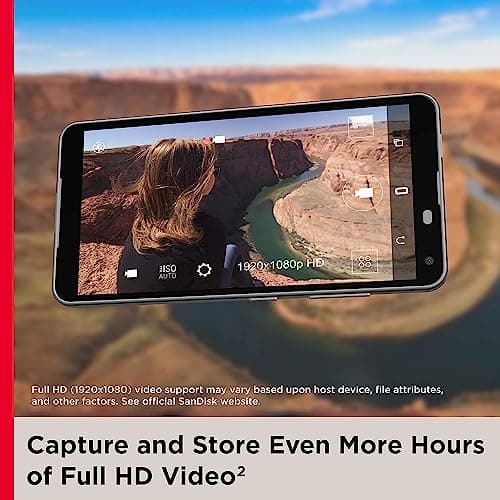 SANDISK 256GB Ultra microSDXC UHS-I Memory Card with Adapter - Up to 150MB/s, C10, U1, Full HD, A1, MicroSD Card - SDSQUAC-256G-GN6MA — view 3