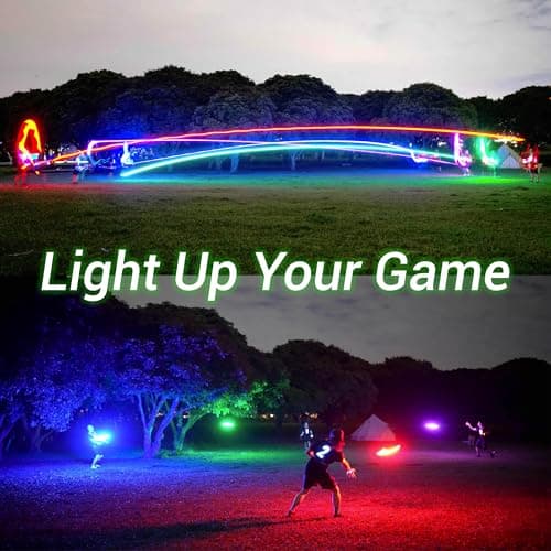 TOSY Flying Disc - 108 RGB Multicolor LEDs, Super Bright, Smart Modes, Cool Valentine Easter Gift, Camping Toy for Kid/Teen/Adult, Auto Light Up, Rechargeable, Waterproof, 175g — view 2